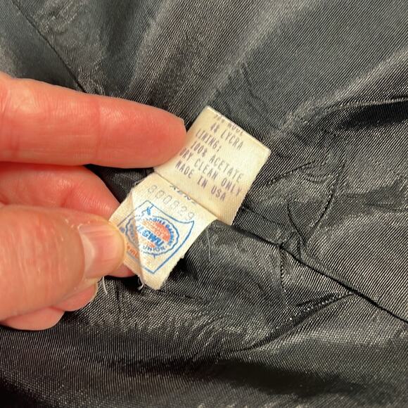 Vintage Gruppo Americano black wool blend black zip up collared fitted blazer 10 - Picture 7 of 12